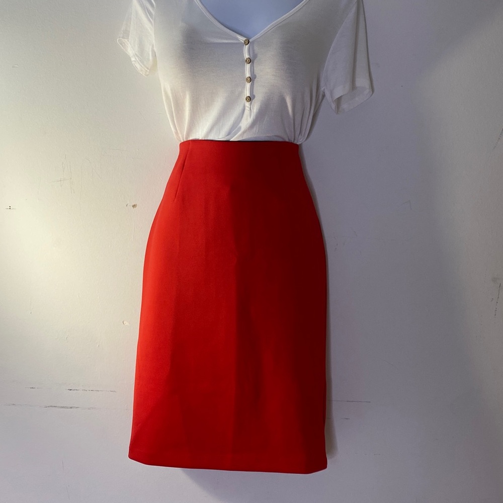 Guess | Red Women's Scuba Pencil Skirt